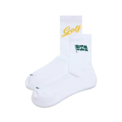 Golfstrumpor J.Lindeberg Carden Tour Sock Herr Vit/Grön