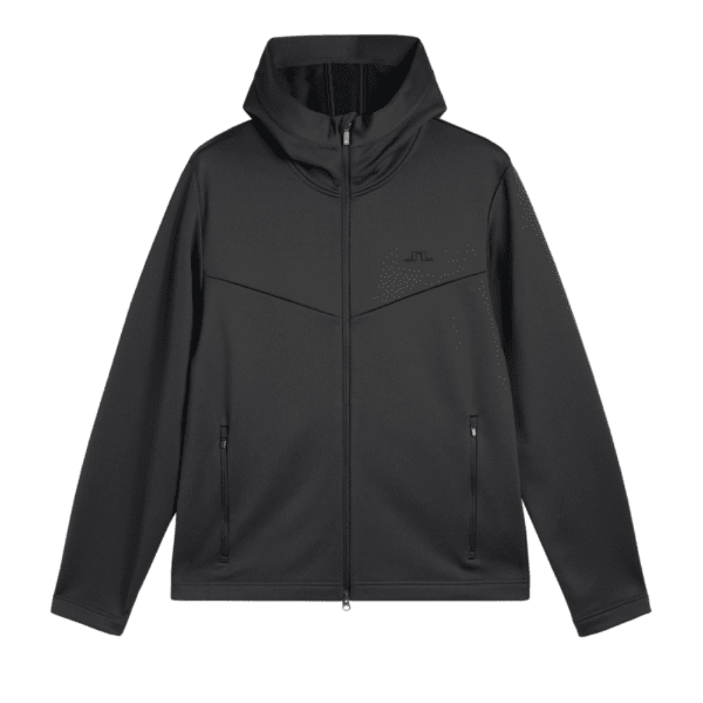 Golf Hoodie J Lindeberg Maclean Full Zip Herr Svart (L)