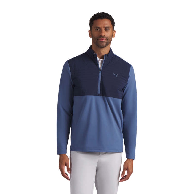 Puma Golf Cloudspun Tech Hybrid 1/2 Zip Navy
