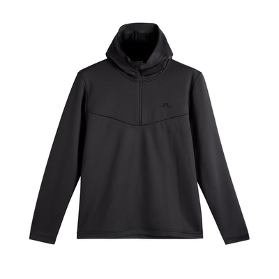 Golf Hoodie J Lindeberg Maclean Quarter Zip Herr Svart