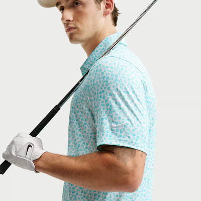 Golfpiké Nike Dri-Fit Velocity Polo Micro Print Baltic Blue