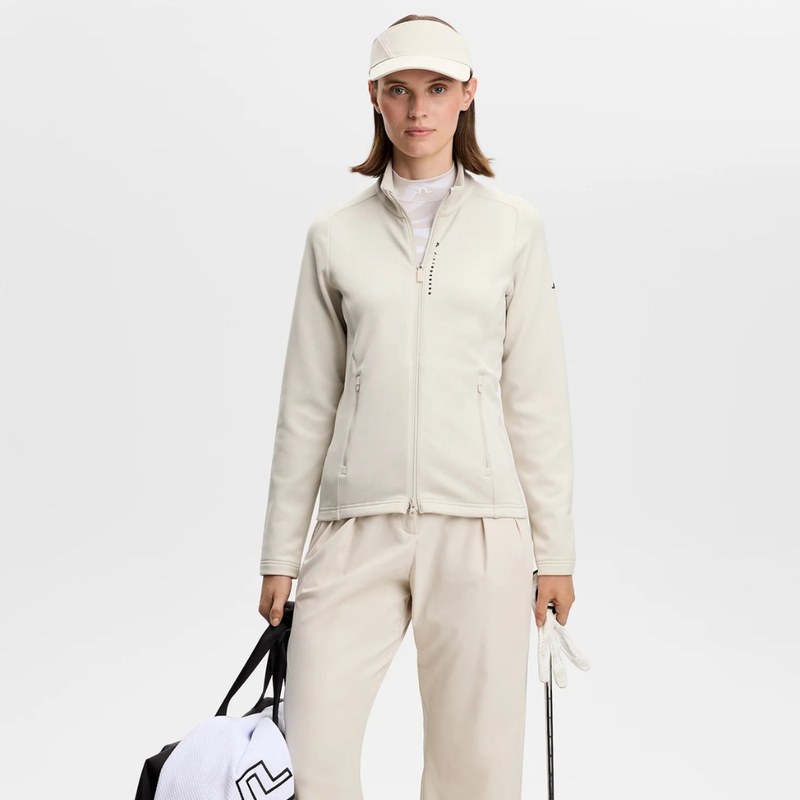 J Lindeberg Golf Selena Full Zip Golftröja Dam Moonbeam