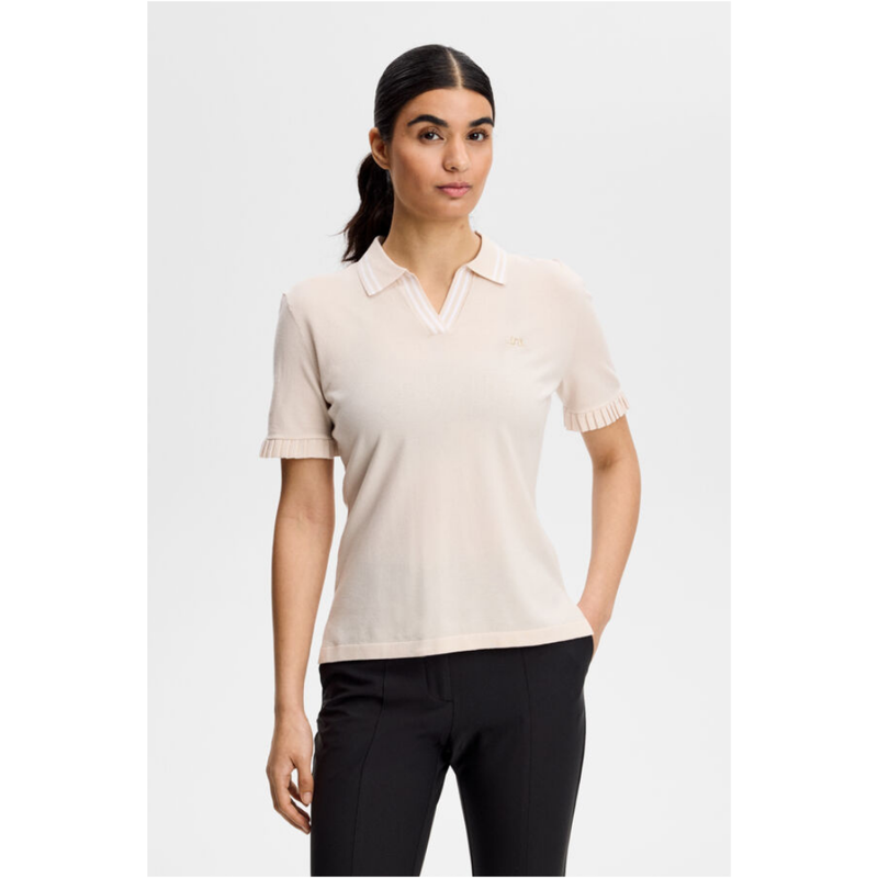 J Lindeberg Golf Mira Knitted Top Moonbeam