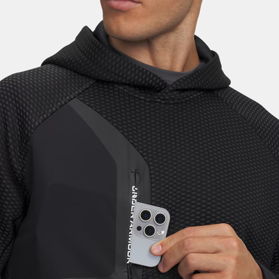Golf hoodie Under Armour Drive Pro Hybrid Hoodie Svart