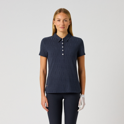 Golfpiké dam Daily Sports Graphic Jacquard Polo Navy