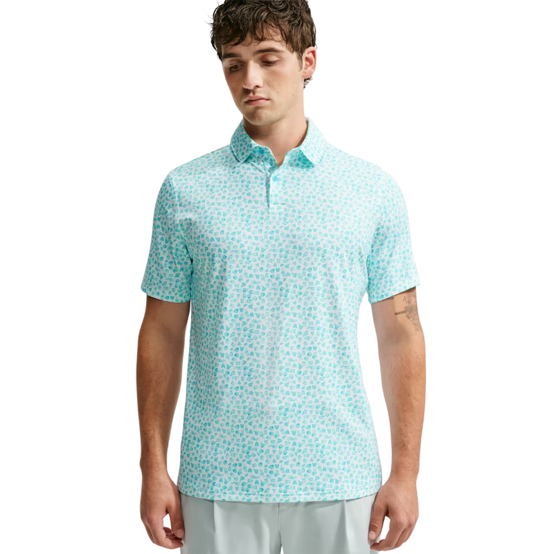Golfpiké Nike Dri-Fit Velocity Polo Micro Print Baltic Blue