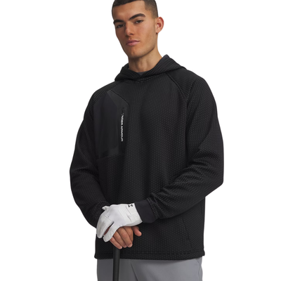 Golf hoodie Under Armour Drive Pro Hybrid Hoodie Svart