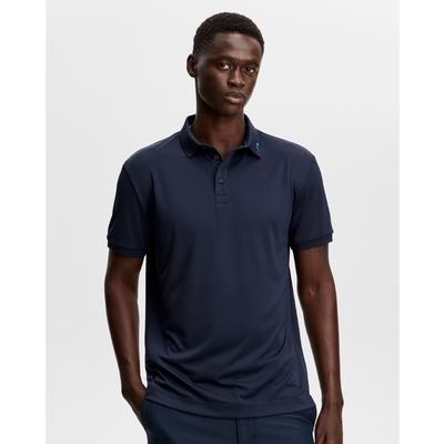 J Lindeberg KV Print Golfpike herr I Navy