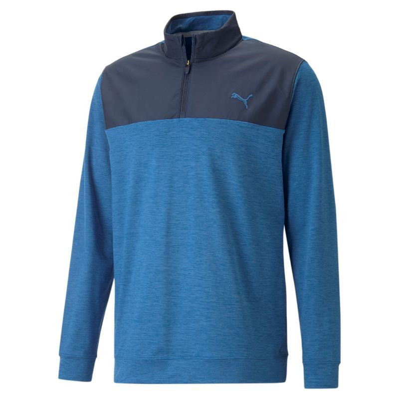 Puma Golf Cloudspun Colorblock 1/4 Zip Navy