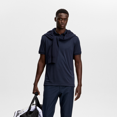 J Lindeberg KV Print Golfpike herr I Navy
