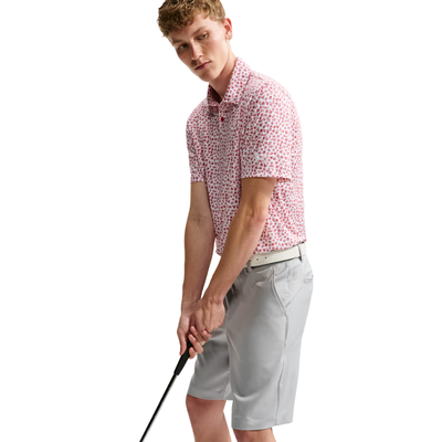 Golfpiké Nike Dri-Fit Velocity Polo Micro Print Gym red