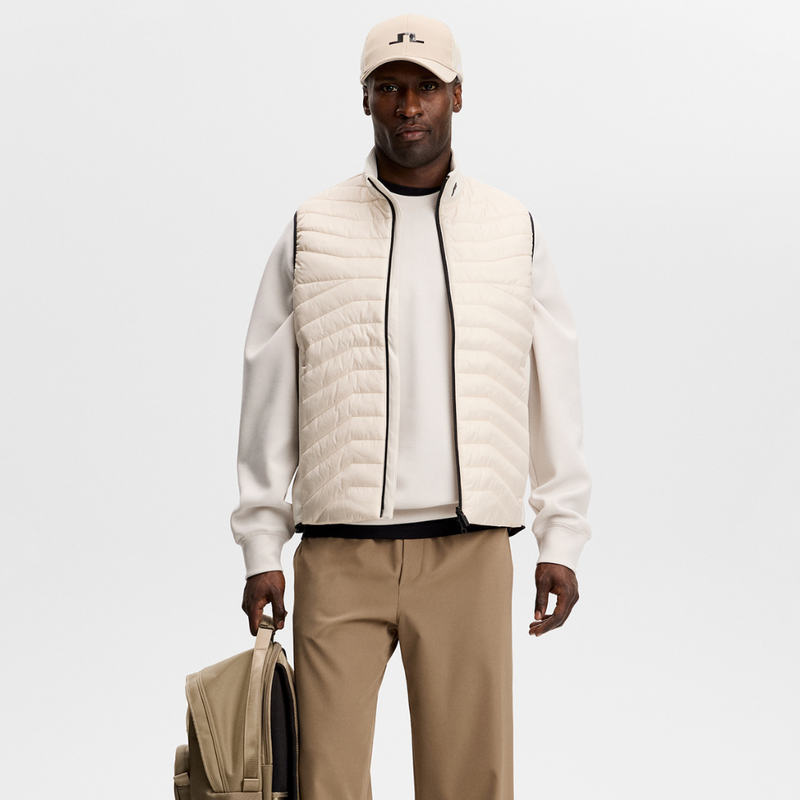 J Lindeberg Heyden Quilt Hybrid Golfväst Moonbeam