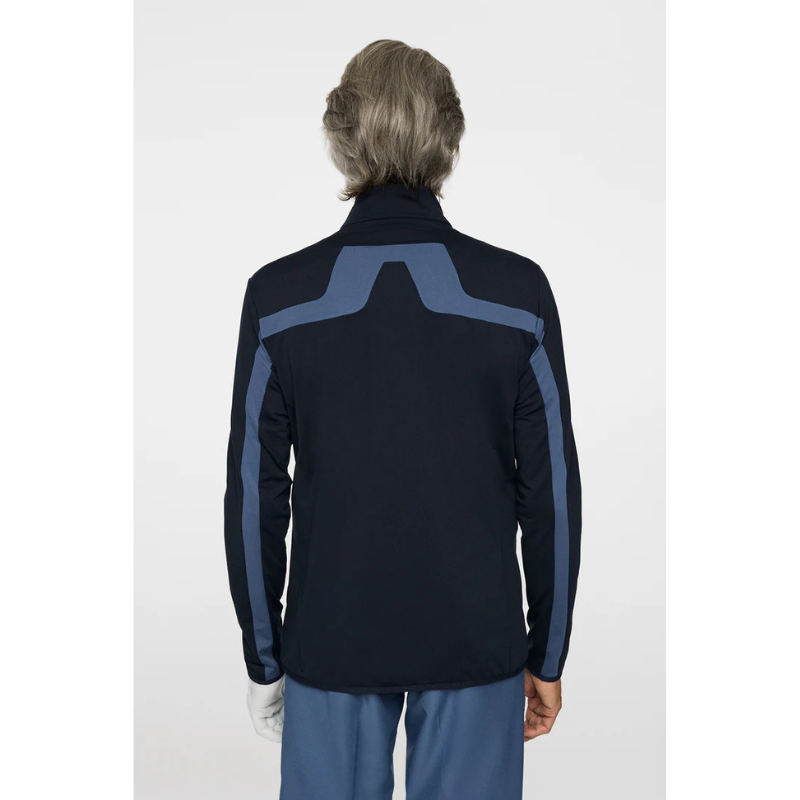 Golftröja Herr J.Lindeberg Jarvis Mid Layer Herr Navy/Vintage indigo 18