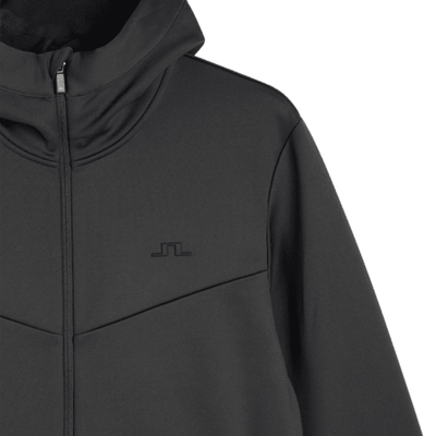 Golf Hoodie J Lindeberg Maclean Full Zip Herr Svart