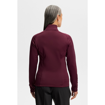 J Lindeberg Golf Selena Full Zip Golftröja Dam Vinröd