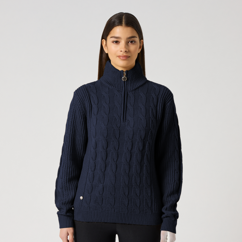 Daily Sports Stickad Golftröja Navy