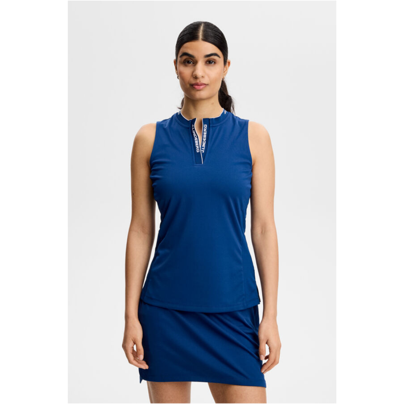 J Lindeberg Golf Leya Sleeveless Top Estate Blue
