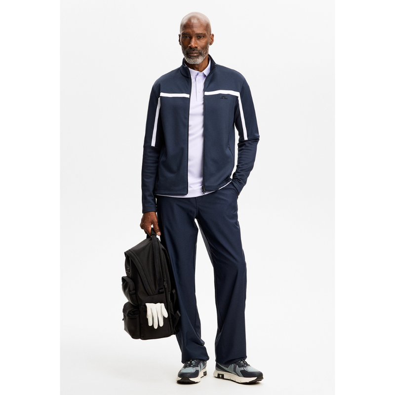 Golftröja herr J.Lindeberg Sharpe Full Zip Navy