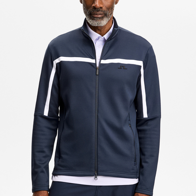 Golftröja herr J.Lindeberg Sharpe Full Zip Navy