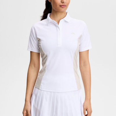J Lindeberg Golf Isador Polo Vit