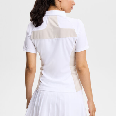 J Lindeberg Golf Isador Polo Vit