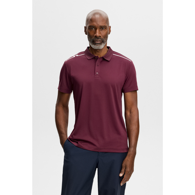 J Lindeberg Lionel Reg Fit Polo Vinröd