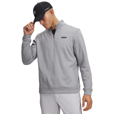 Golftröja Herr Under Armour Fleece Hybrid HZ Grå