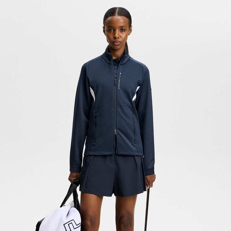 J Lindeberg Golf Selena Full Zip Golftröja Dam Navy