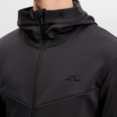 Golf Hoodie J Lindeberg Maclean Full Zip Herr Svart