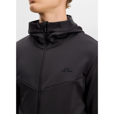 Golf Hoodie J Lindeberg Maclean Full Zip Herr Svart