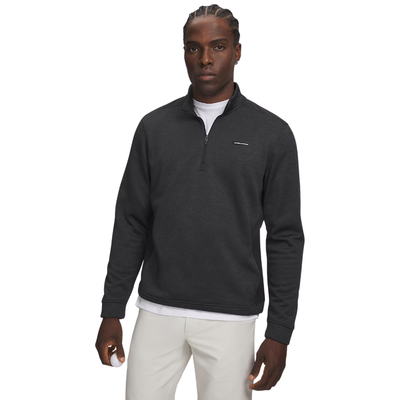 Golftröja Herr Under Armour Fleece Hybrid HZ Svart