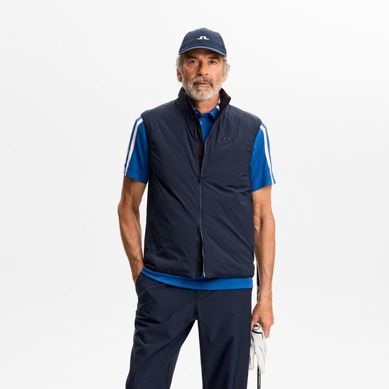 Golfväst Herr J Lindeberg Clinton Padded Vest Navy