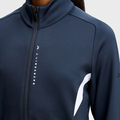 J Lindeberg Golf Selena Full Zip Golftröja Dam Navy
