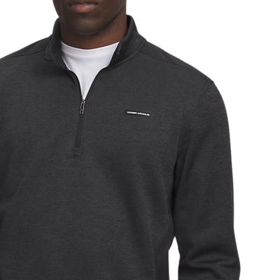Golftröja Herr Under Armour Fleece Hybrid HZ Svart