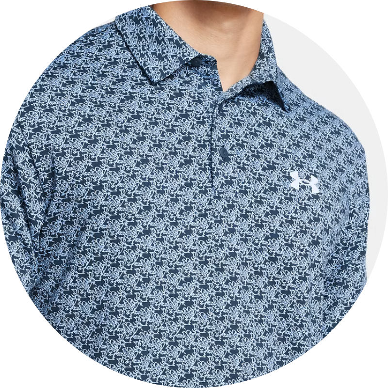 Under Armour Playoff 3.0 Printed Polo Navy/LjusblÄ 21