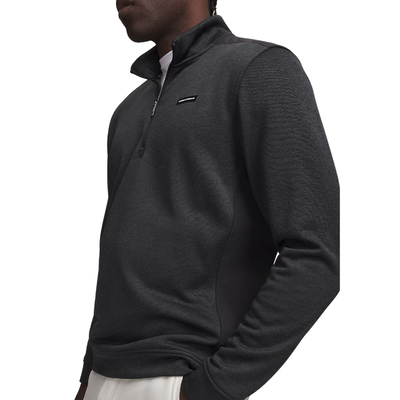Golftröja Herr Under Armour Fleece Hybrid HZ Svart