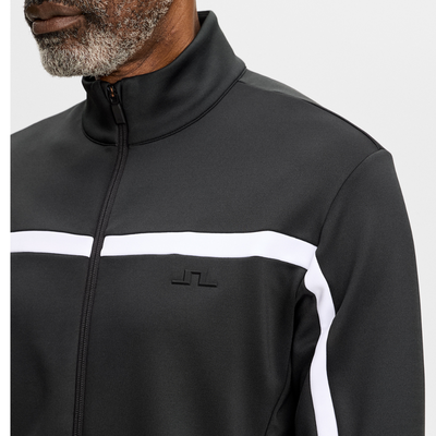 Golftröja herr J.Lindeberg Sharpe Full Zip Svart