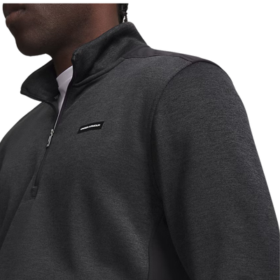 Golftröja Herr Under Armour Fleece Hybrid HZ Svart