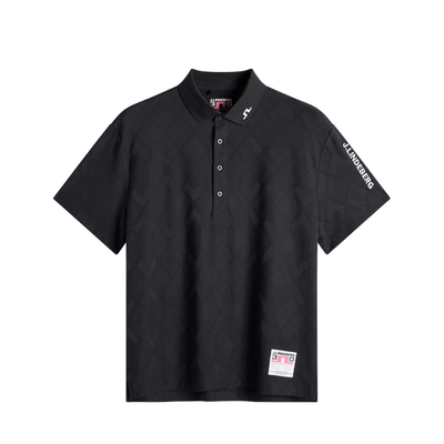 J Lindeberg Golf I 30Y Matt Relaxed Polo I Svart