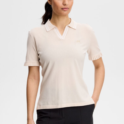 J Lindeberg Golf Mira Knitted Top Moonbeam
