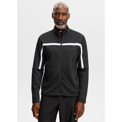 Golftröja herr J.Lindeberg Sharpe Full Zip Svart