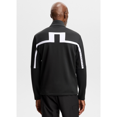 Golftröja herr J.Lindeberg Sharpe Full Zip Svart