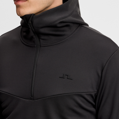 Golf Hoodie J Lindeberg Maclean Quarter Zip Herr Svart