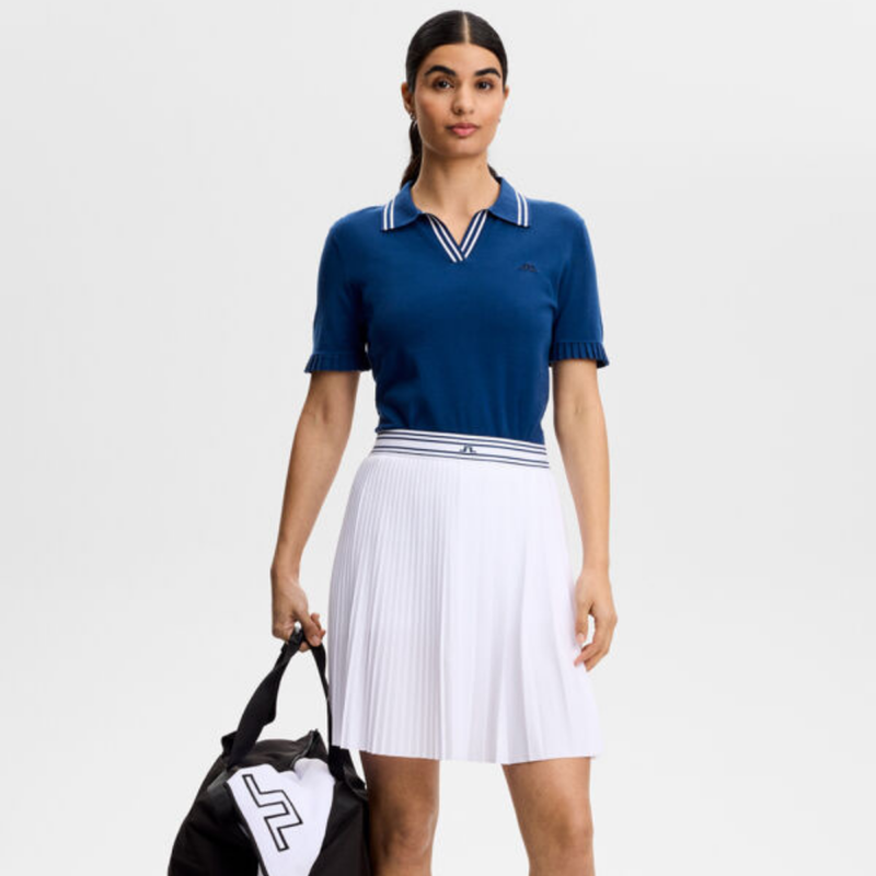 J Lindeberg Golf Mira Knitted Top Estate Blue