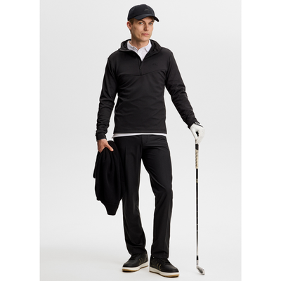 Golf Hoodie J Lindeberg Maclean Quarter Zip Herr Svart