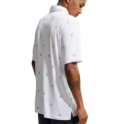 Golfpiké Nike Dri-Fit Par Polo Icon Vit/Ljusblå