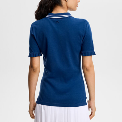 J Lindeberg Golf Mira Knitted Top Estate Blue