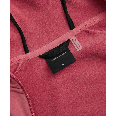 Golf hoodie Dam Peak Performance Rider Zip Hood Rosa