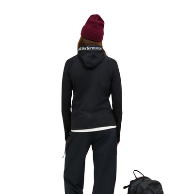 Golf hoodie Dam Peak Performance Rider Zip Hood Svart