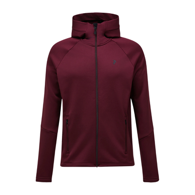 Golf hoodie Peak Performance Rider Zip Hood Herr Vinröd